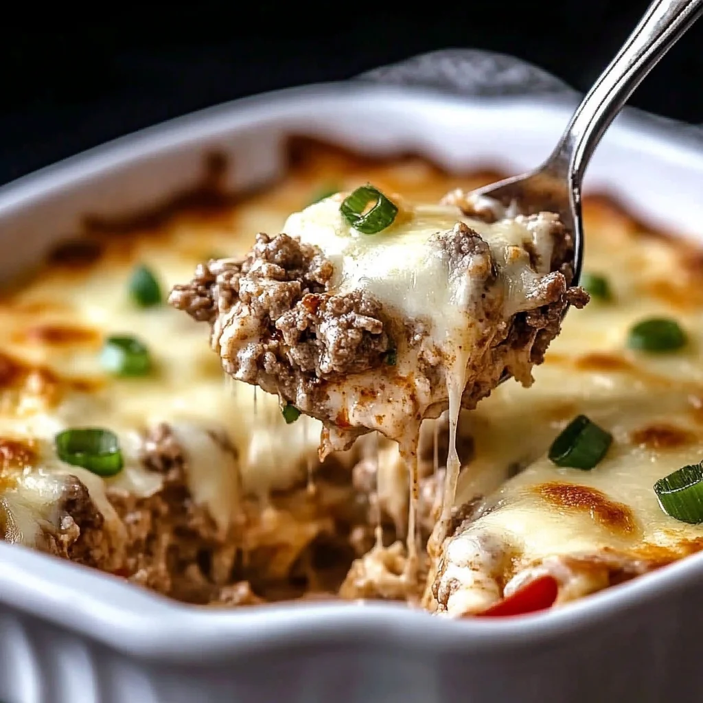 Low Carb Philly Cheesesteak Casserole