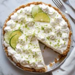 Margarita pie with a pretzel crust