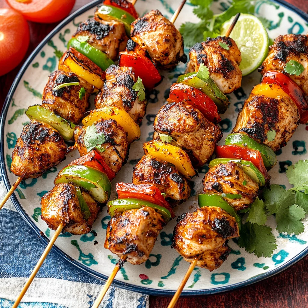 Mexican Barbecue Chicken Skewers