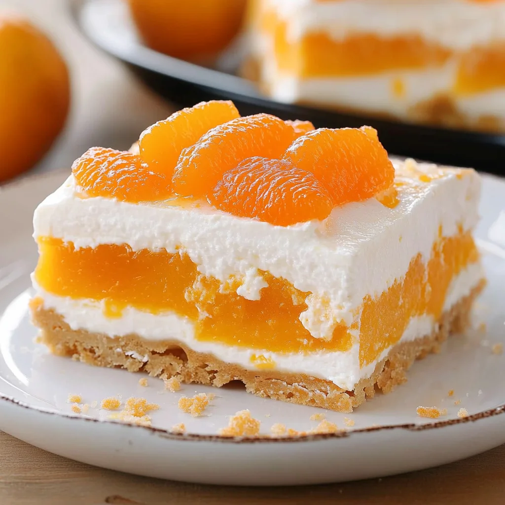 No Bake Orange Dreamsicle Lasagna