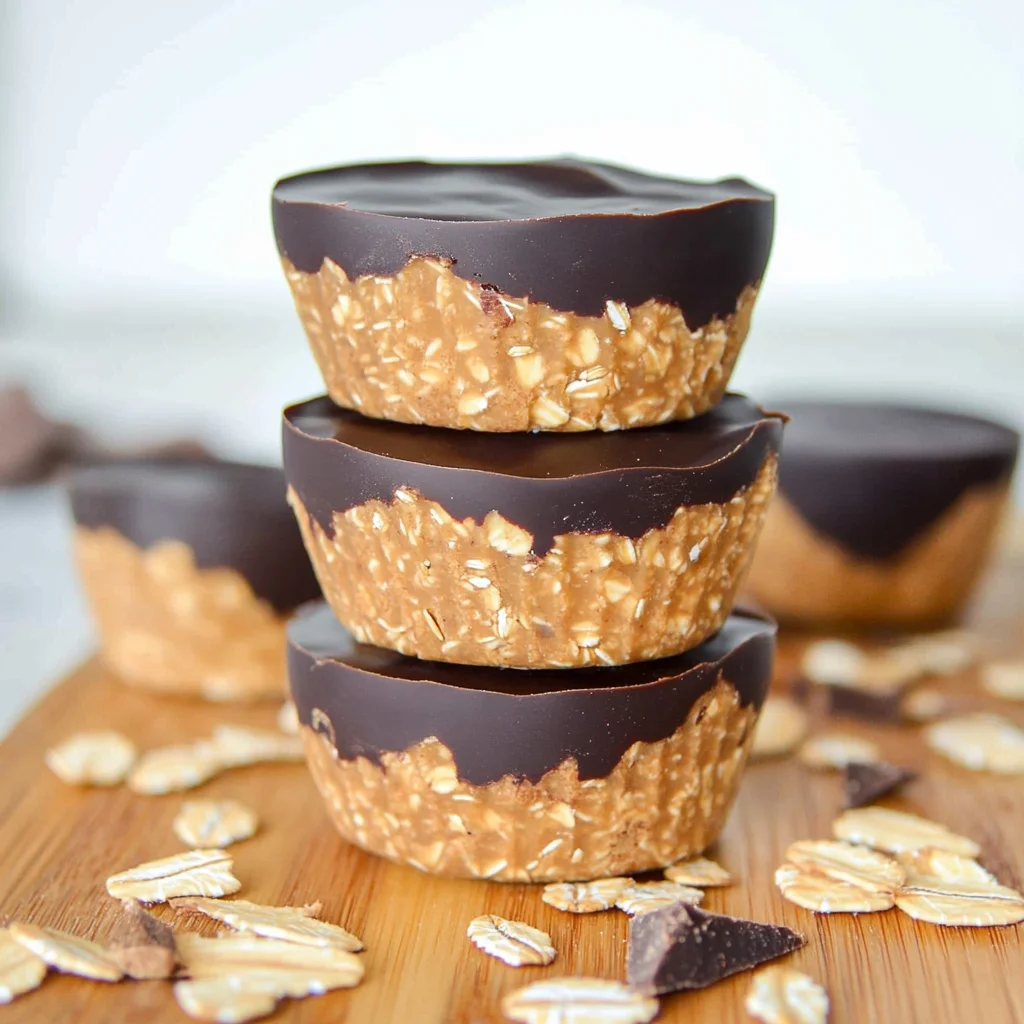 No Bake Peanut Butter Oat Cups