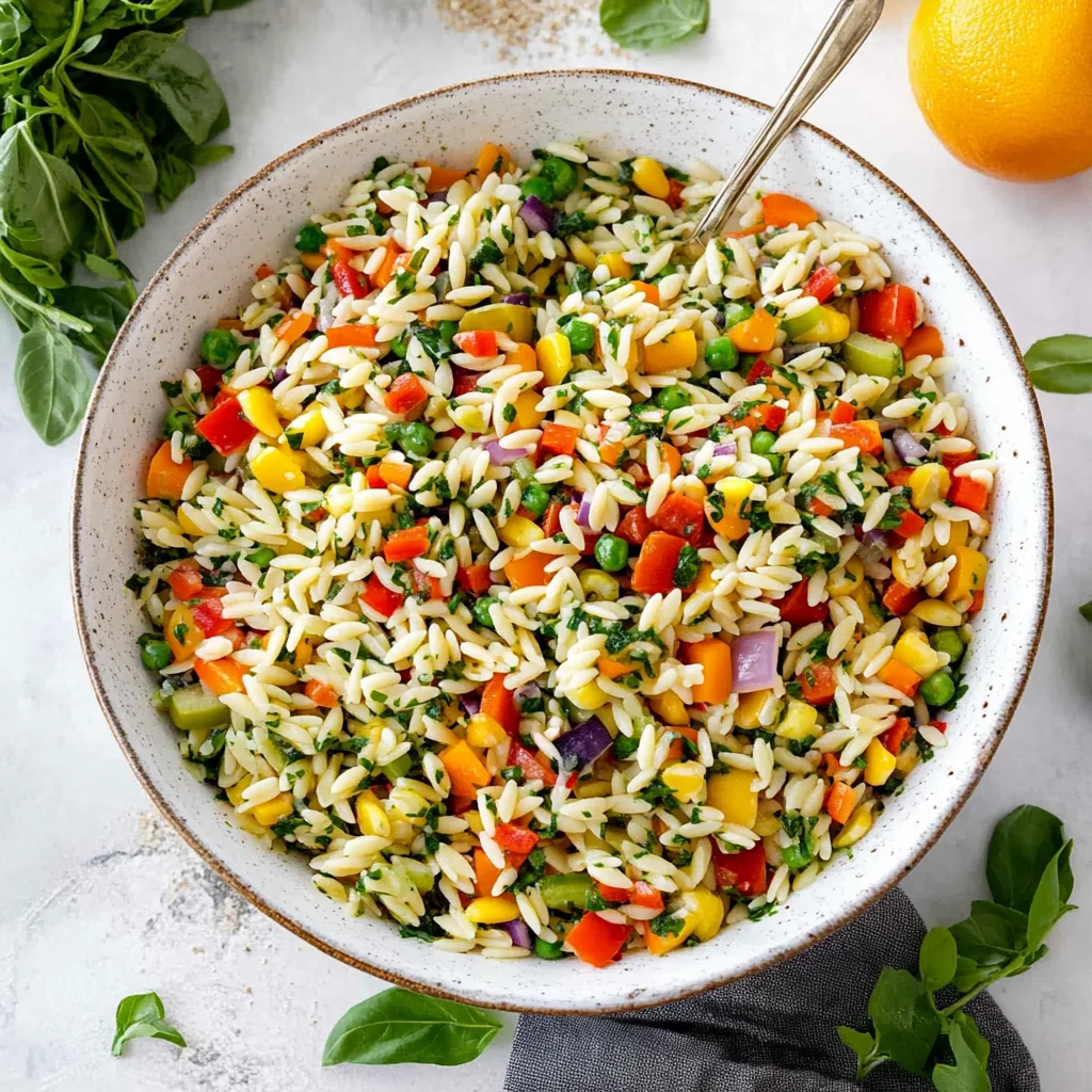 Rainbow Orzo Salad