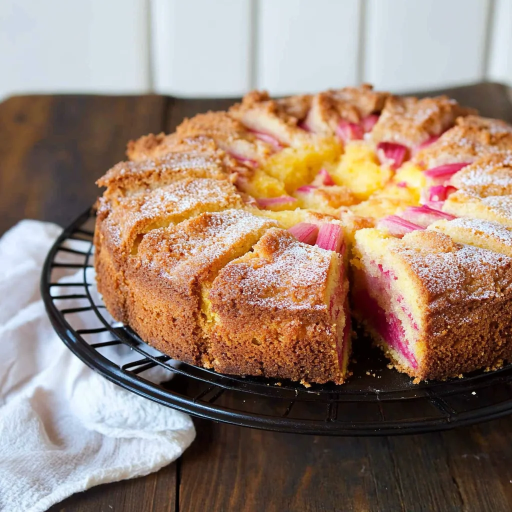 Rhubarb Custard Cake