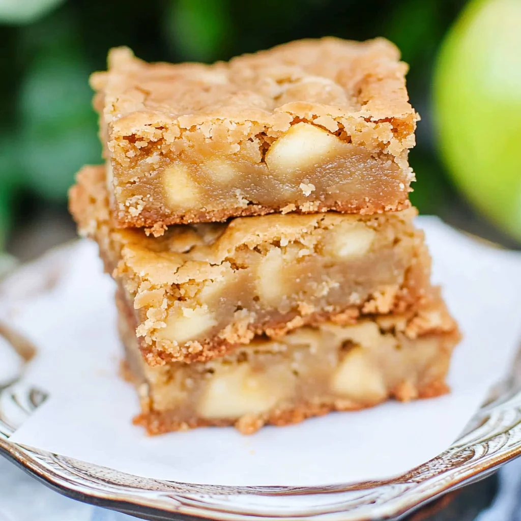 Salted Caramel Apple Blondies