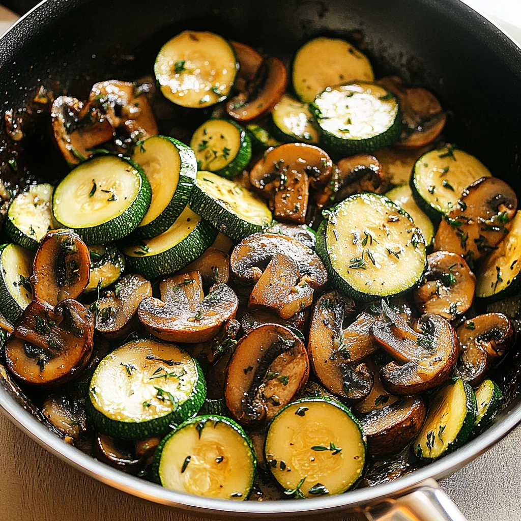 Skillet Zucchini and Mushrooms