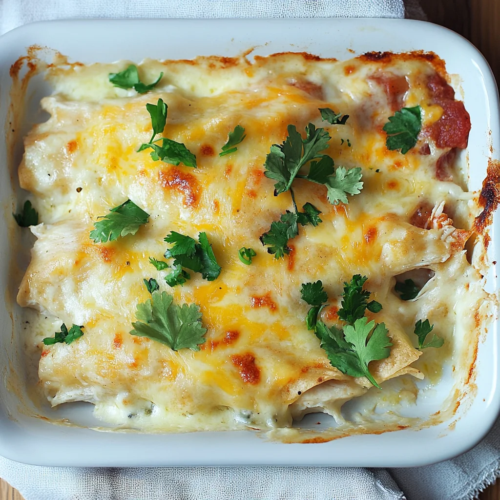 Skinny White Chicken Enchiladas