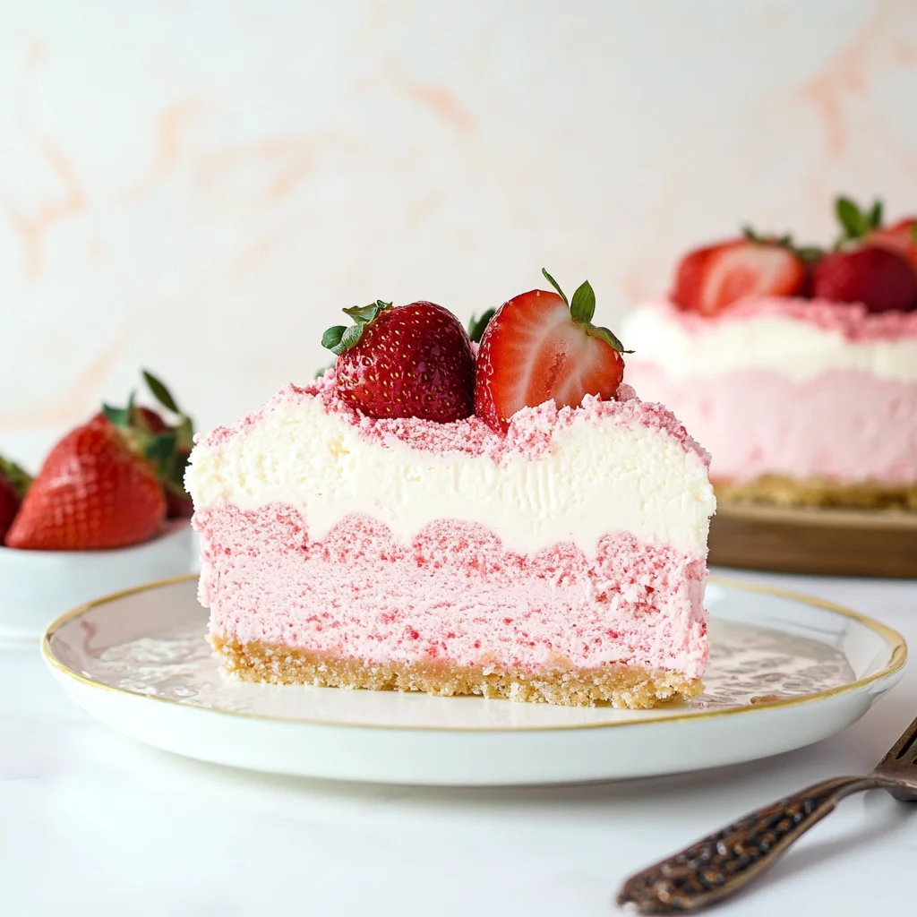 Strawberry Shortcake Ice Cream Cake