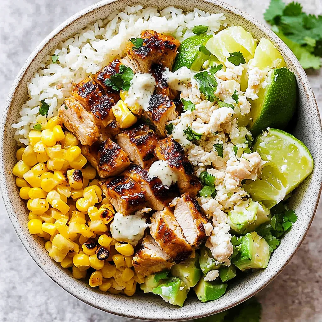 Street Corn Chicken Rice Bowl