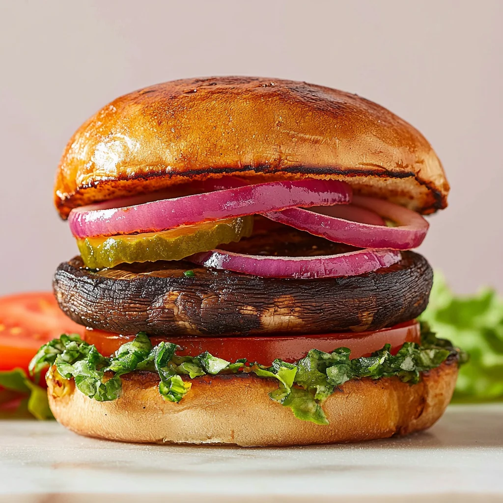 The Best Grilled Portobello Mushroom Burger