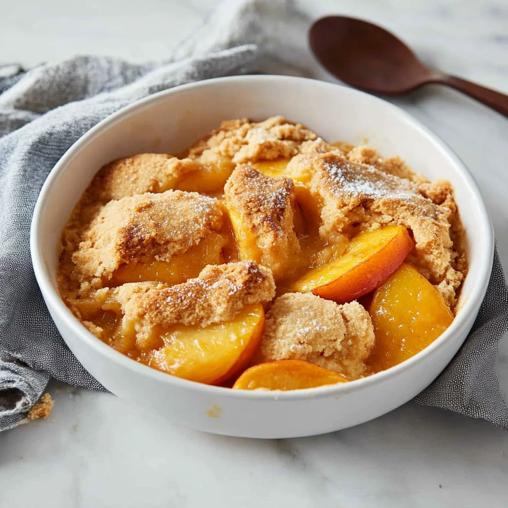The Easiest Southern Peach Cobbler