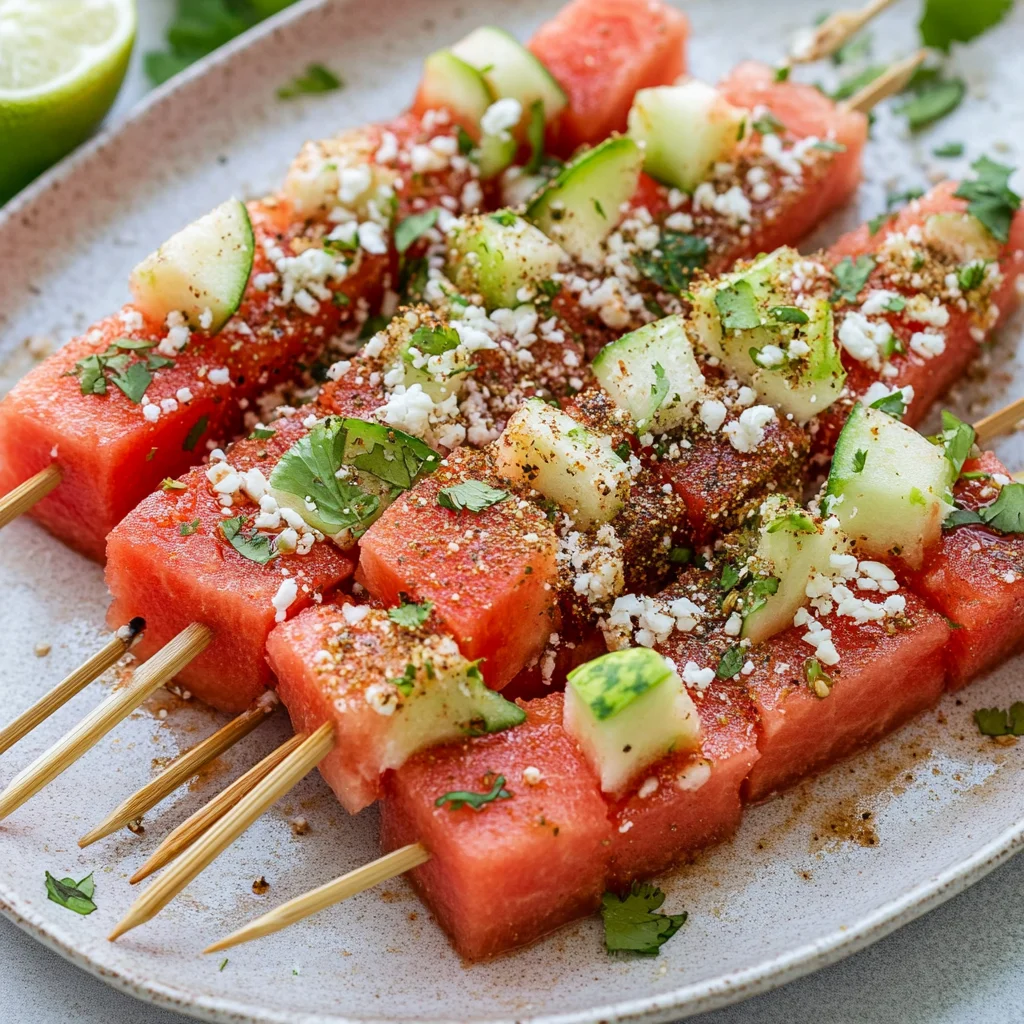 Watermelon Tajin Skewers