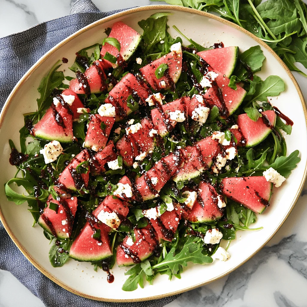 Watermelon , Arugula, & Feta Salad