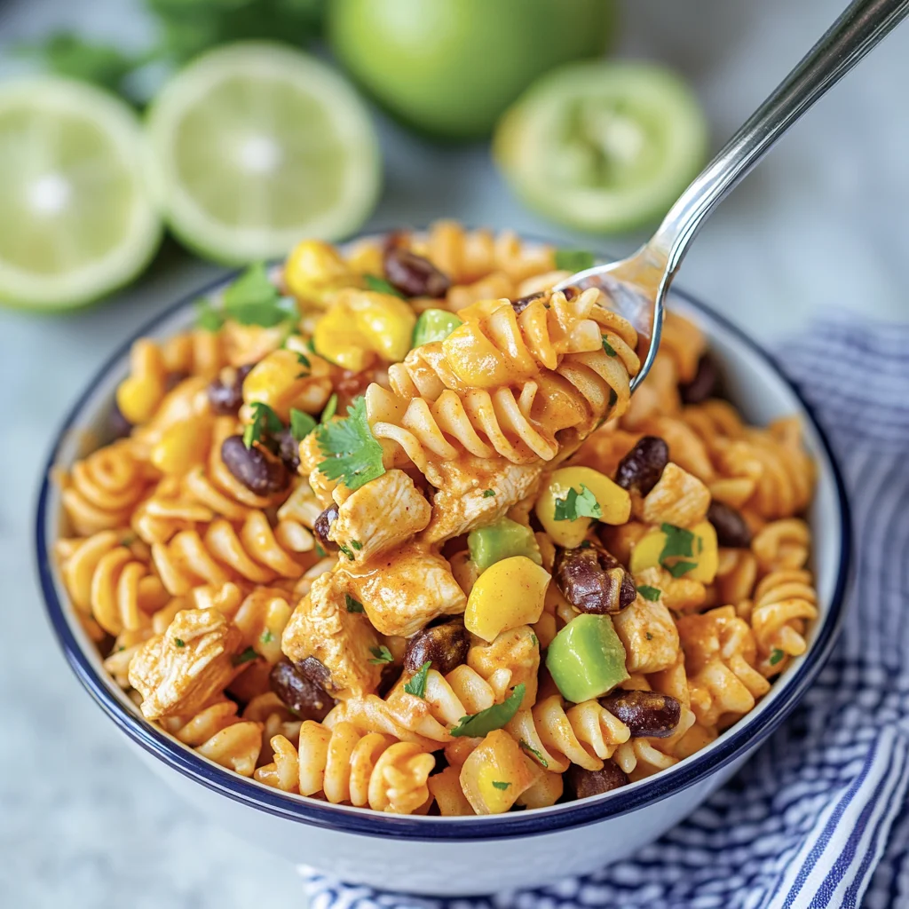 Zesty Chicken Enchilada Pasta Salad