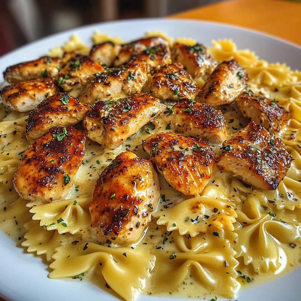 Creamy Cajun Chicken Bowtie Pasta