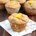 Healthy Honey Peach Muffins