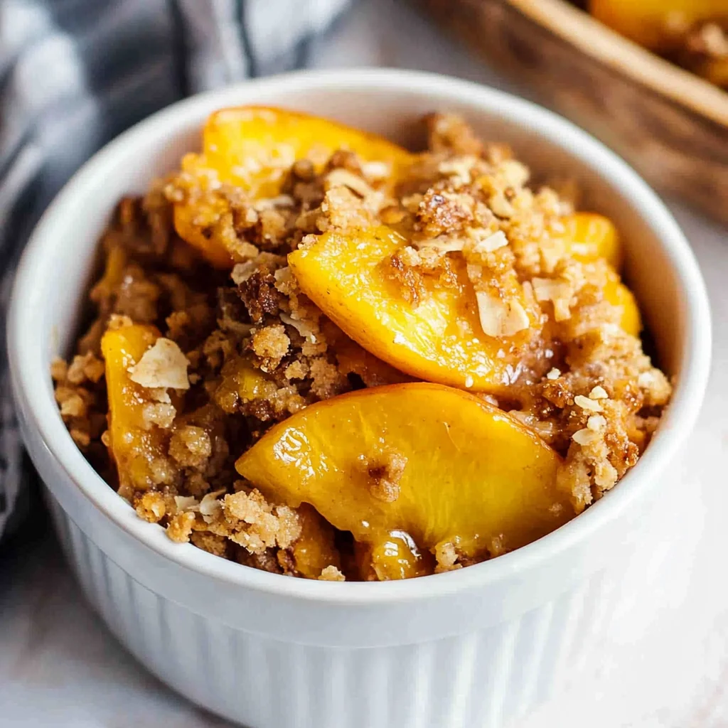 Healthy Peach Crumble