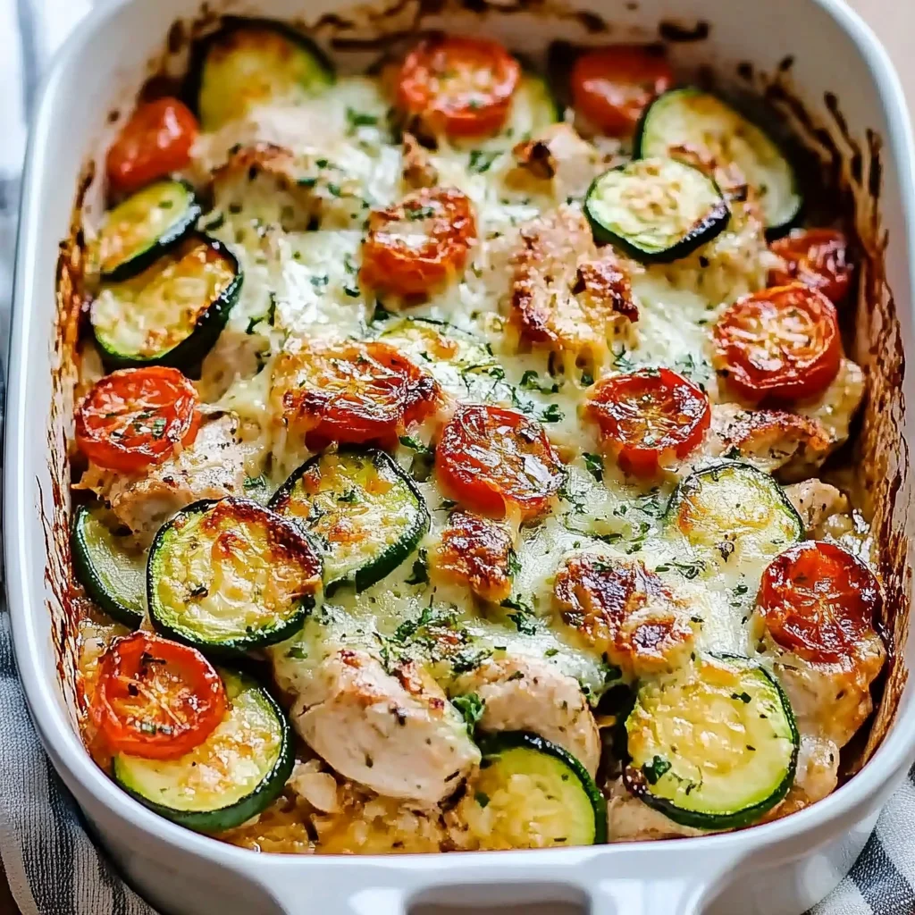 Mediterranean Chicken Zucchini Bake – Healthy, Flavorful & Easy!