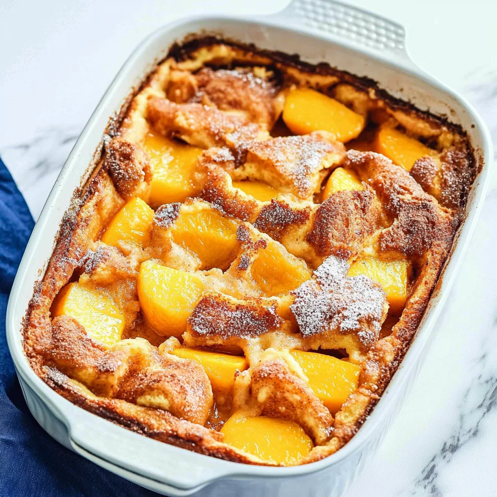 Peach Cobbler French Toast Bake