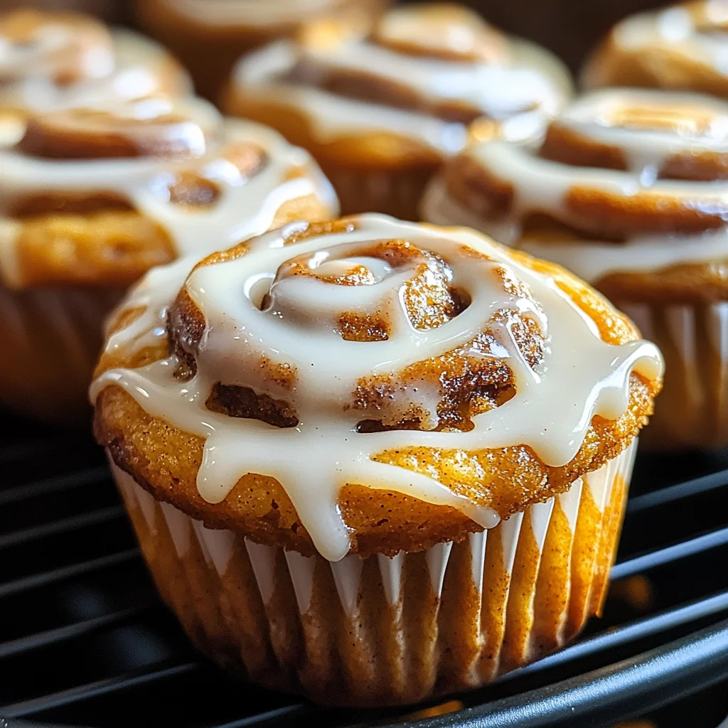 Pumpkin Cinnamon Roll Muffins