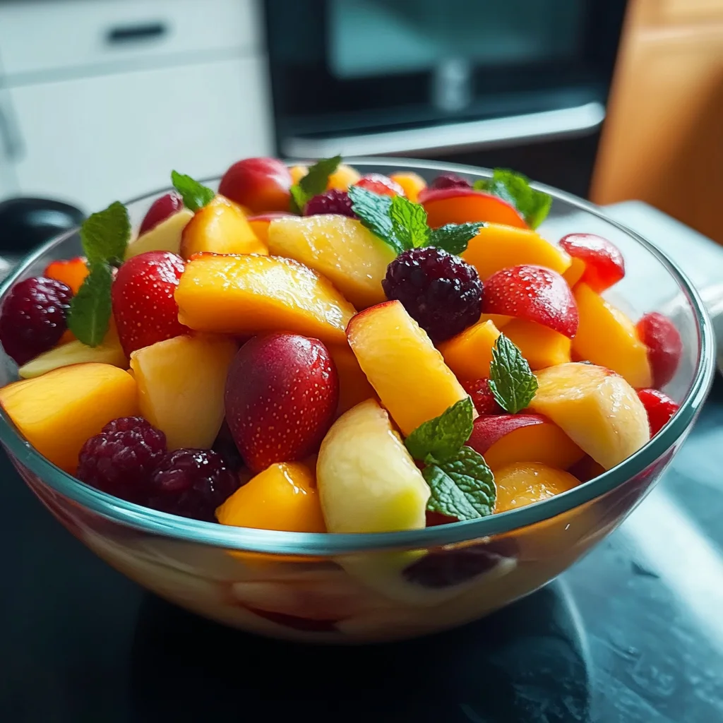 Summer Peach Fruit Salad