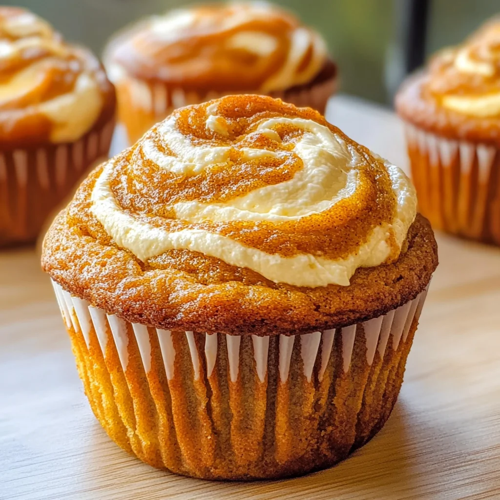Best Swirled Pumpkin Cream Cheese Muffins