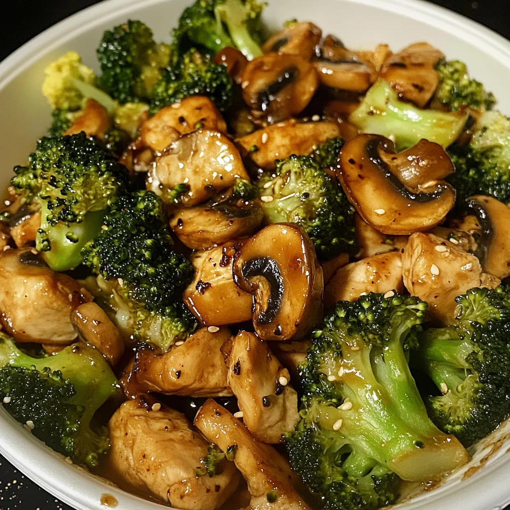 Chicken, Broccoli & Mushroom Stir-Fry