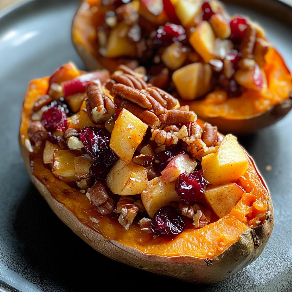 Cranberry Apple Twice-Baked Sweet Potatoes Recipe