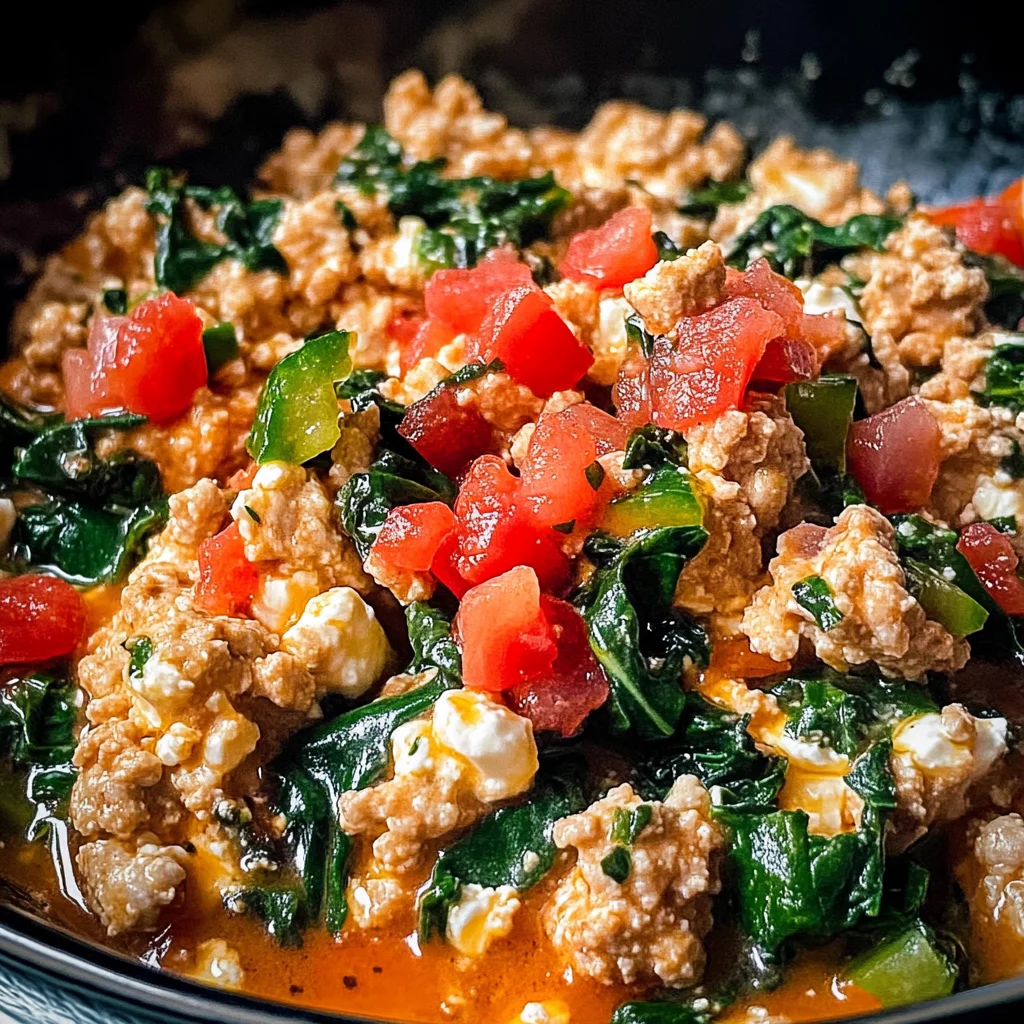 Creamy Ground Turkey & Spinach Protein Bowl