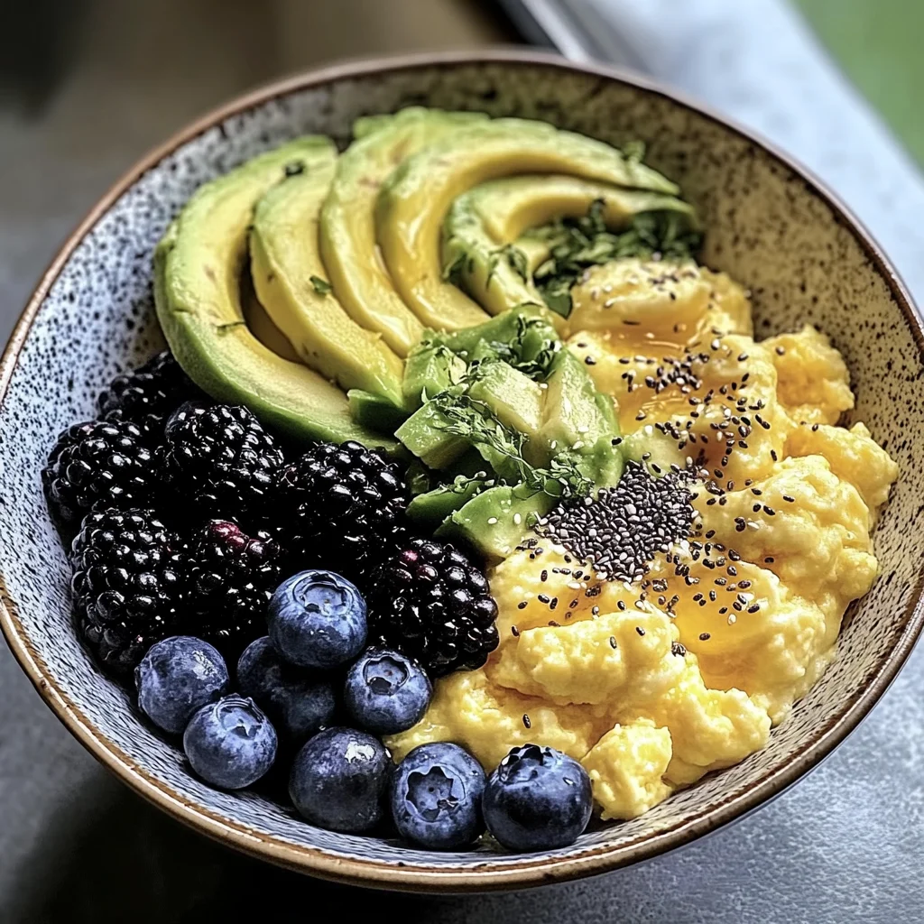 Energizing Scrambled Egg and Fruit Breakfast Bowl