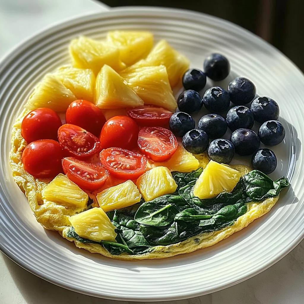 Garden Veggie Omelet with Fresh Fruit