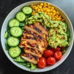Grilled Chicken Bowl with Veggies & Guacamole