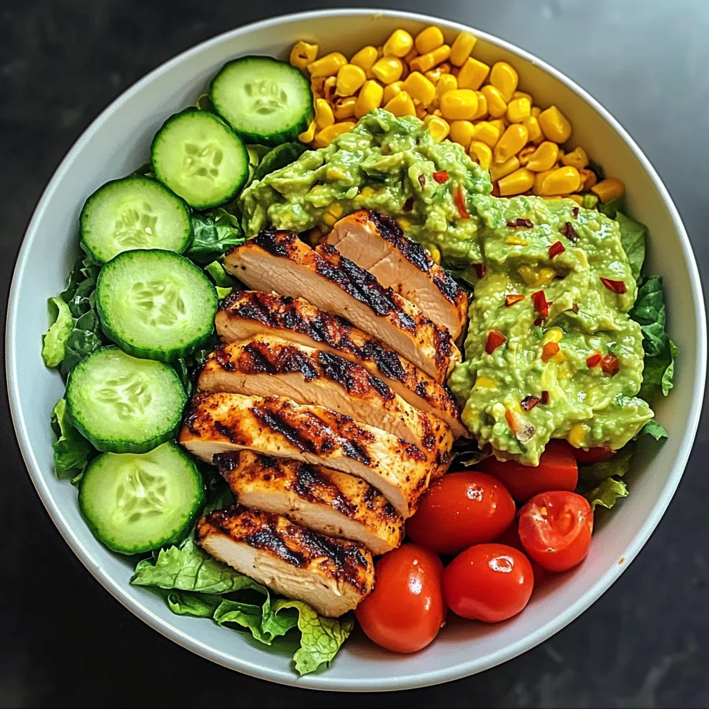 Grilled Chicken Bowl with Veggies & Guacamole