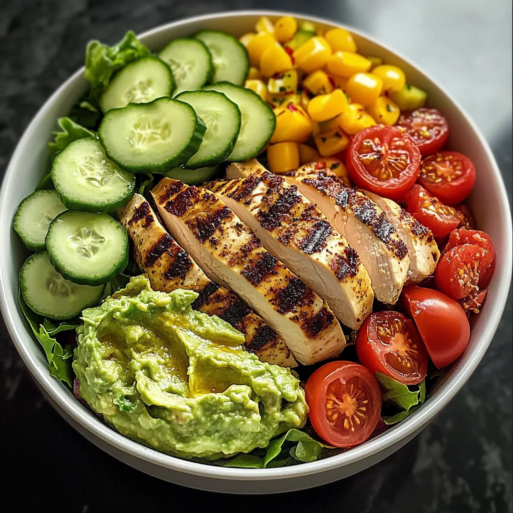 Grilled Chicken Power Bowl with Guac & Veggies