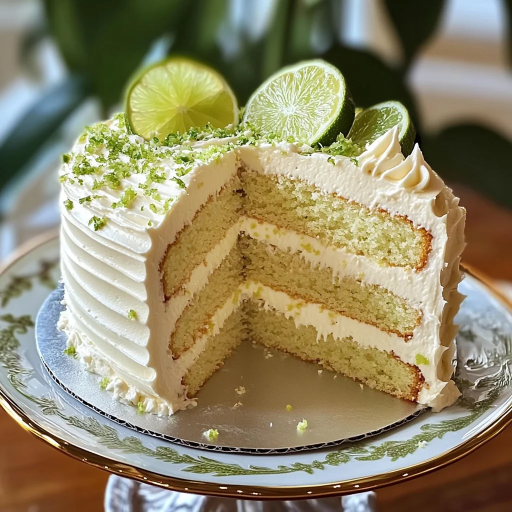 Key Lime Cake with Key Lime Cream Cheese Frosting
