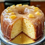 Pineapple Cream Cheese Pound Cake with Pineapple Glaze
