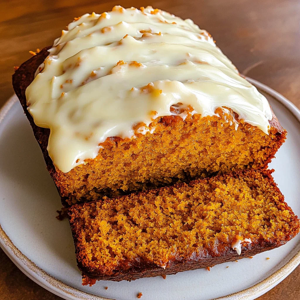 Pumpkin Bread with Cream Cheese Frosting Recipe