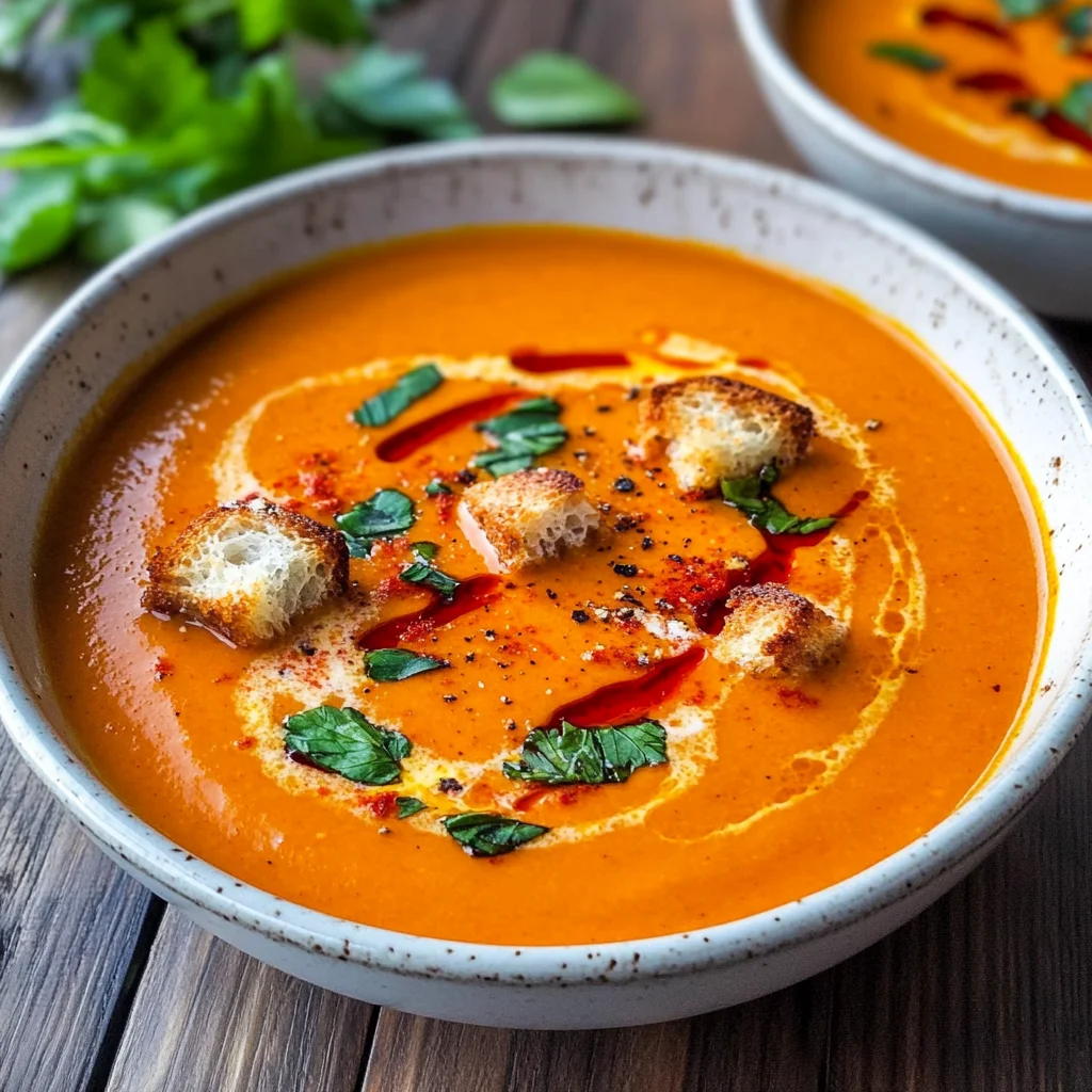 Roasted Red Pepper Soup Recipe