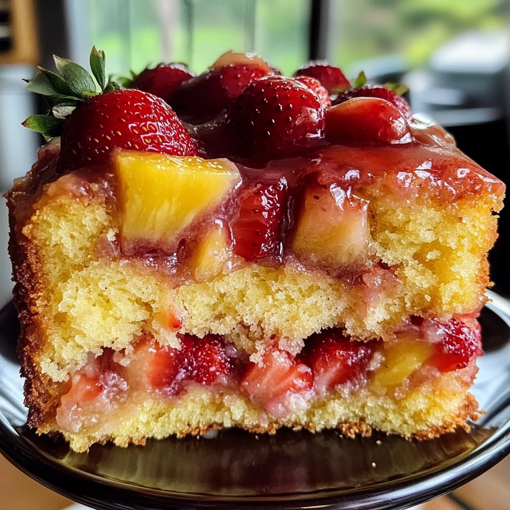 Strawberry Pineapple Pound Cake