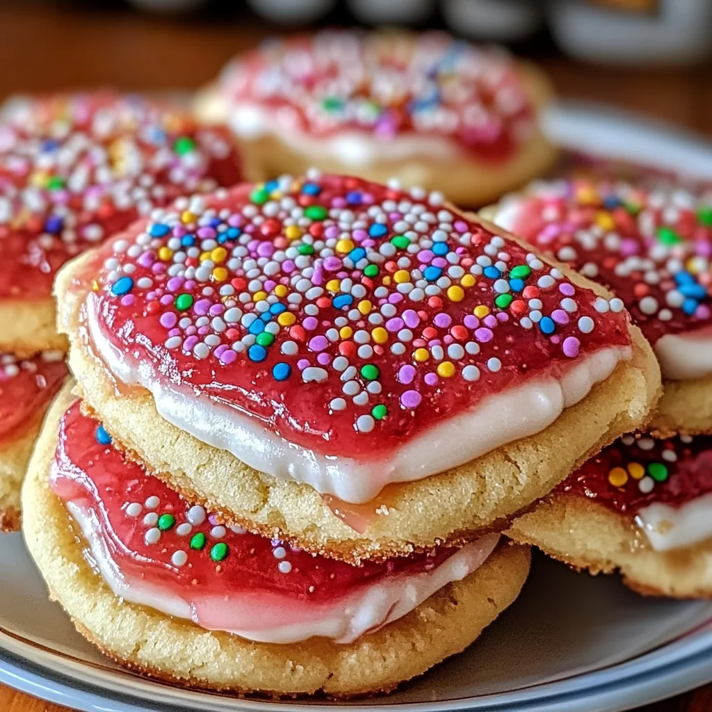 Strawberry Pop Tart Sugar Cookies