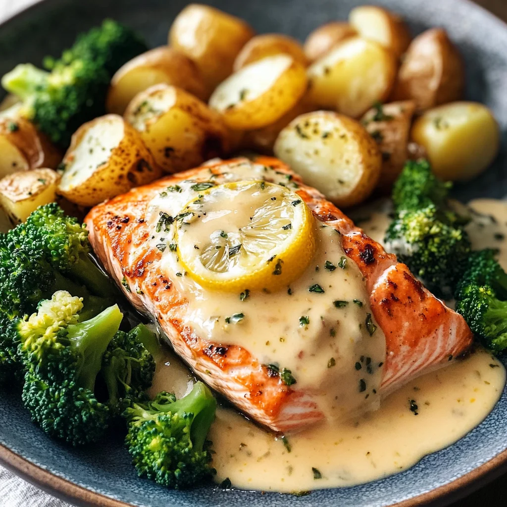 Baked Salmon with Amazing Lemon Sauce