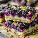 Blackberry Pistachio Dream Bars
