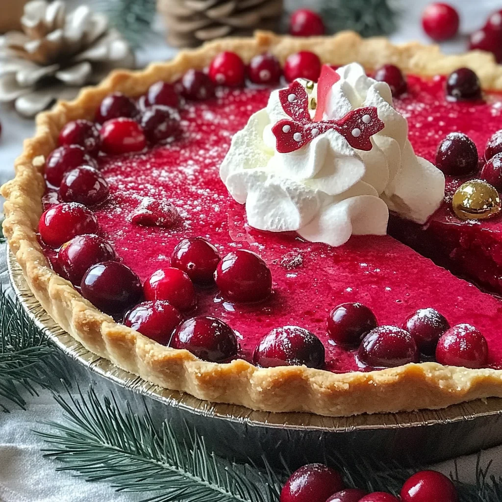 Cranberry Custard Pie Recipe