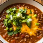 Crockpot Spicy Queso Beef Chili