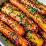 Honey Garlic Butter Roasted Carrots