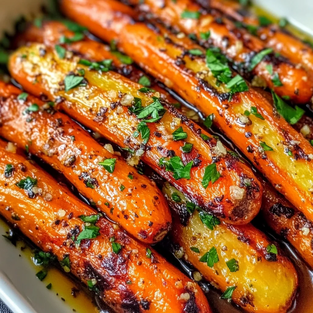 Honey Garlic Butter Roasted Carrots