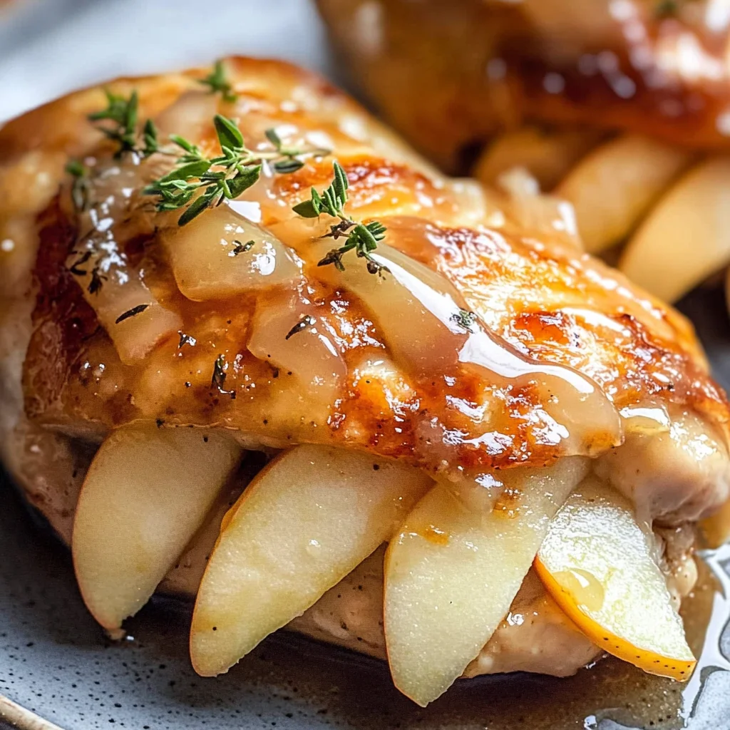 Maple Glazed Apple and Brie Stuffed Chicken