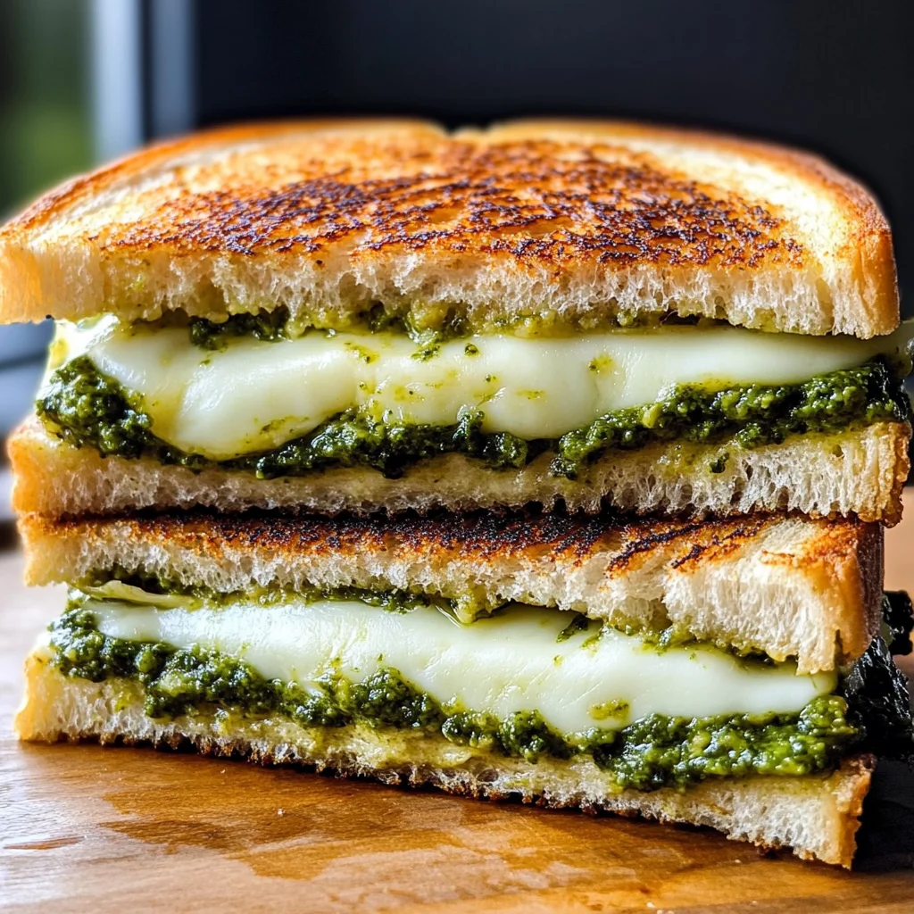 Pesto Mozzarella Grilled Cheese Recipe