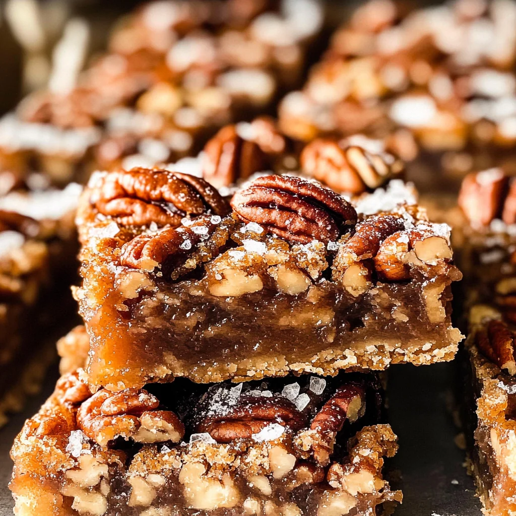 Salted Maple Pecan Pie Bars