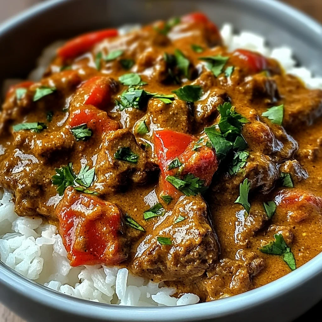 Slow-Simmered Beef Curry in Creamy Coconut Sauce
