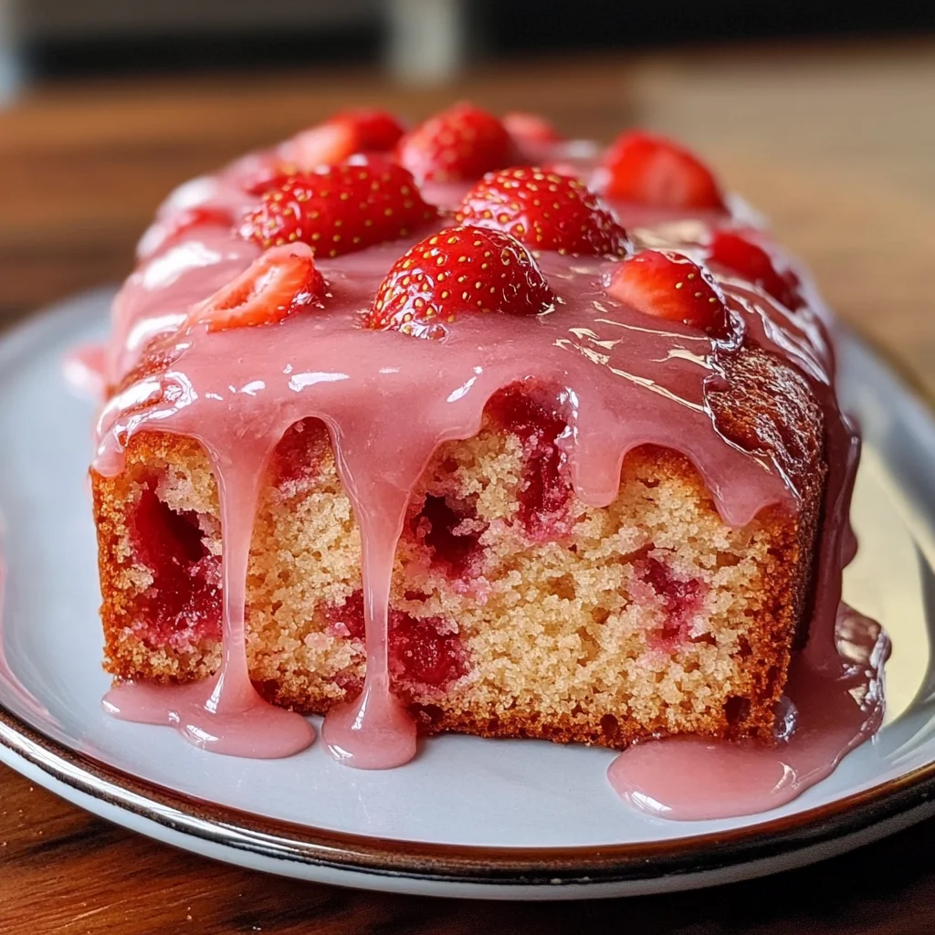 Strawberry Pound Cake with Strawberry Glaze